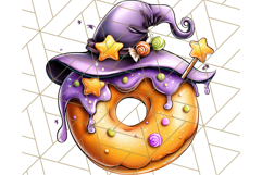 Halloween Donut Clipart PNG, Cute Spooky Doughnut Art Product Image 3