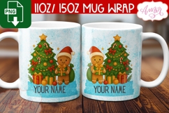 Custom Christmas mug wrap PNG, Gingerbread man mug PNG Product Image 2