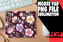 Cozy Mouse Pad Sublimation Magic, Flower Pattern Product Image 1