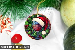 Christmas Santa Wineglass Ornament | Christmas Ornament PNG Product Image 1
