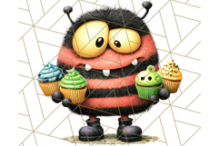 Quirky Monster Clipart PNG, Funny Spooky Creatures Product Image 3