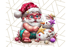 Summer Christmas Clipart PNG, Tropical Holiday Art Clip Art Product Image 3