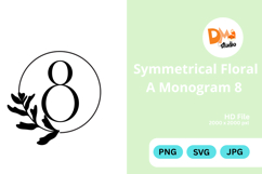 Asymmetrical Leaf Monogram Product Image 1