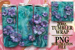 Spring Sensation Flower Tumbler Wrap Design Blooming 20oz Product Image 1