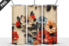 Flowers Tumbler Wrap | Sublimation Design | Tumble PNG Product Image 1