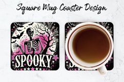 Spooky Skull Mug coaster | Coaster | Sublimation Design Product Image 1