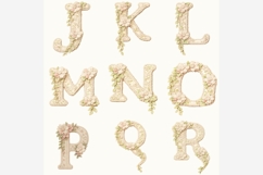Floral Fabric Alphabet PNG Clipart Bundle, Vintage Product Image 4
