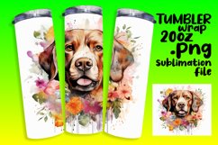 Whimsical Dog and Floral Tumbler Wrap Magic Product Image 1
