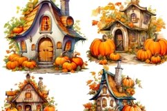 Autumn Fantasy Houses Clipart Bundle Product Image 7