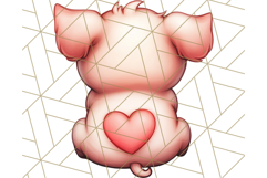 Cute Back View Sitting Animal Clipart PNG From Behind Product Image 3