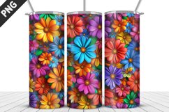 Flowers Tumbler Wrap | Sublimation Design | Tumble PNG Product Image 1