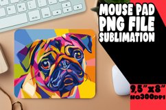 Playful Abstract Dog Mouse Pad Design PNG Product Image 1