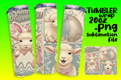 EYE-CATCHING 20oz Tumbler PNG , Cute Easter Product Image 1