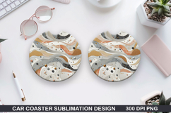 Car Coaster Sublimation| Coaster PNG Design Product Image 1