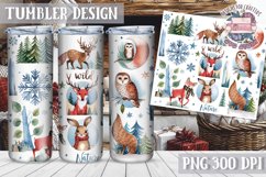 Sublimation Tumbler WRAP Christmas Design Quote Watercolor Product Image 1