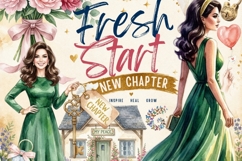 Fresh Start New Chapter Watercolor Clipart Bundle, Self Love Product Image 16