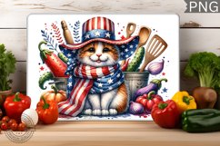 Cat kitchen Cutting Board - Patriotic Cutting Board Product Image 1