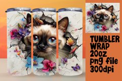 Tumbler Wrap: 3D Hole with Cute Animals and Flowers Product Image 1