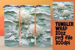 Flower Hole Sublimation Wrap - 3D Tumbler Design 20oz Product Image 1