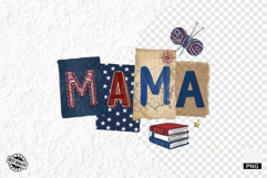 Patriotic MAMA Collage PNG Sublimation Product Image 1