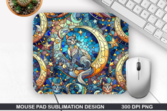Halloween Cat Mouse Pad Sublimation, Halloween Mouse Pad PNG Product Image 1