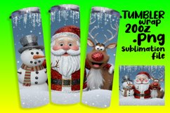 Holiday Cartoon Tumbler Wrap for 20oz Sublimation Product Image 1