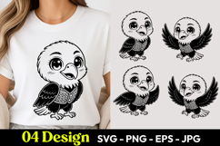 Baby Owl Cartoon SVG PNG Product Image 1