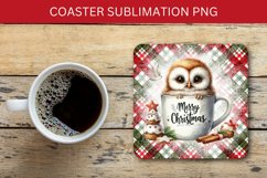 square coaster - owl in the mug Product Image 1