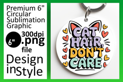 Stylish Circle PNG for Coaster Design , Cat Quote Product Image 1