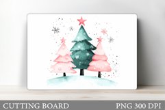Christmas Tree Cutting Board Design. Kitchen Cutting Board Product Image 1