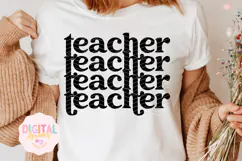 Stacked Retro Teacher SVG PNG Product Image 1