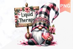 Liquid therapy Sublimation Gnome - PNG Design Product Image 1