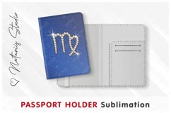 VIRGO Diamond Zodiac Sign - Passport Holder sublimation. Product Image 1