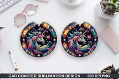 Car Coaster Sublimation| Mythical Coaster PNG Design Product Image 1