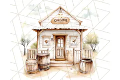 Cowboy Clipart PNG, Kid Western Country Graphic Product Image 3