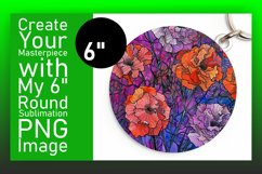 Colorful Floral Circle Design Sublimation PNG Product Image 1