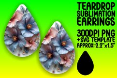 Whimsical Springtime Print Teardrop Earrings: Sublimation St Product Image 1