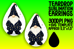 Elegant Teardrop Earrings Design Template , Gnome Product Image 1