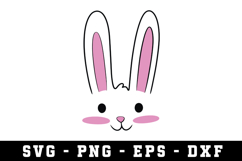 Bunny Ear &amp; Face SVG | SVG Cut files | Cricut Product Image 1