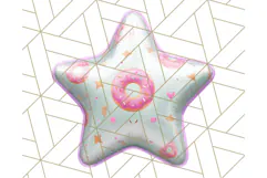 Cute Puffy Star Clipart PNG, 3D Glossy Pastel Stars Clip Art Product Image 3