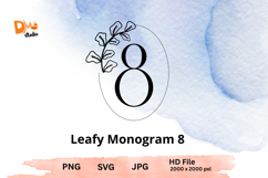 Minimalist Botanical Monogram Product Image 1