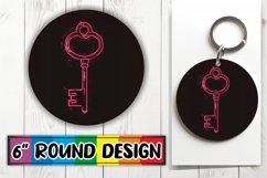 Neon Cascade: Sublimation Circle Marvels Design PNG Product Image 1