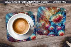 Valentine Coaster Sublimation, Valentine Coaster PNG Design Product Image 1
