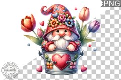 Spring Gnome Sublimation - Clipart PNG Design Product Image 1