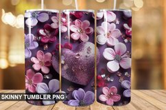 3D Valentine's Day Tumbler Design | Sublimation Wrap 20 Oz Product Image 1