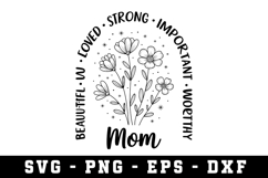 Mom Floral Svg |Mother Day SVG Cut file Product Image 1