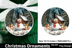 Christmas Ornaments PNG Round Sign PNG, Christmas Round Sign Product Image 1