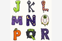 Halloween Kids Alphabet PNG Bundle | Cute A-Z Spooky Letters Product Image 4
