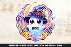 Halloween Boo Wind Spinner Sublimation Design Product Image 1