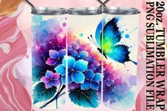 Cheerful Mornings 20oz tumbler wrap, Butterfly Product Image 1